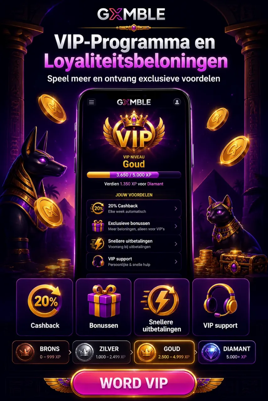Gxmble Casino VIP-programma — Word beloond voor je loyaliteit